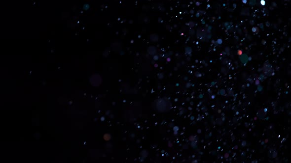 Blue Glitter Background in Super Slow Motion at 1000Fps