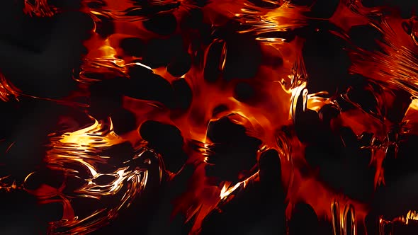 Abstract melted hot magma in hell