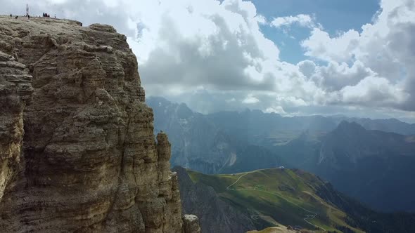 Breathtaking Aerial View of Italian Dolomites