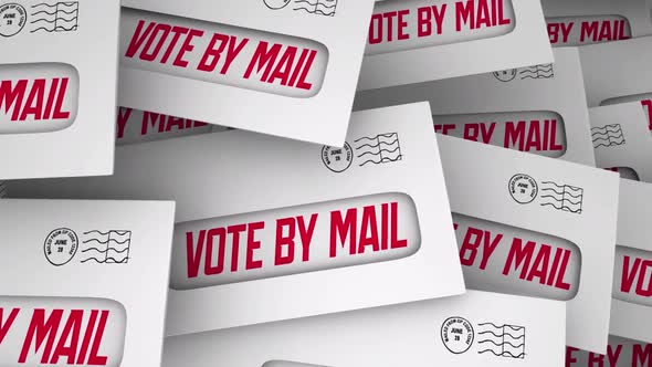 Vote By Mail Ballot Absentee Election Voting 3d Animation