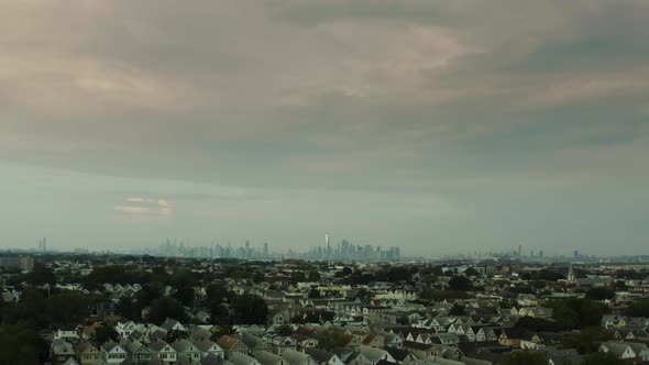 Aerial View of New York Shot From the the Meadowlands