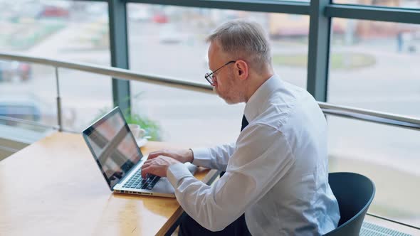  businessman working on a computer. 