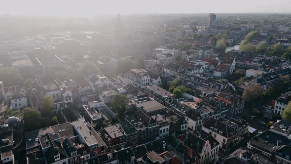 Cityscape Shot From Drone of an Old European City