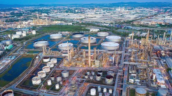 oil refinery terminal is industrial facility for storage