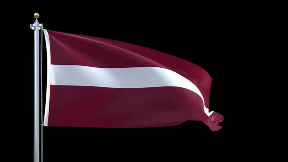 Latvia Waving Flag