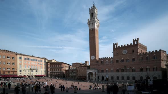 Siena Piazza Del Campo Square in Tuscany, Italy