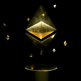 3D Gold Ethereum Rotate Video