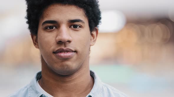 Portrait African American Millennial Professional Man Looking at Camera