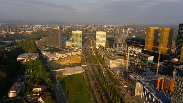 JFK Luxembourg Kirchberg drone footage