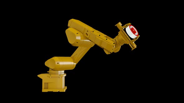 Robotic Arm and Youtube Logo