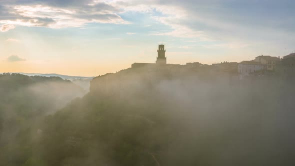 Time Lapse of Pitigliano old town in Italy