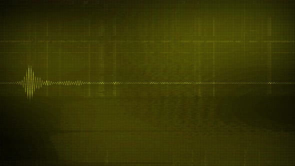 Glitch Audio Waves Yellow