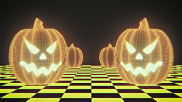 Retro Pumpkin Background Loop