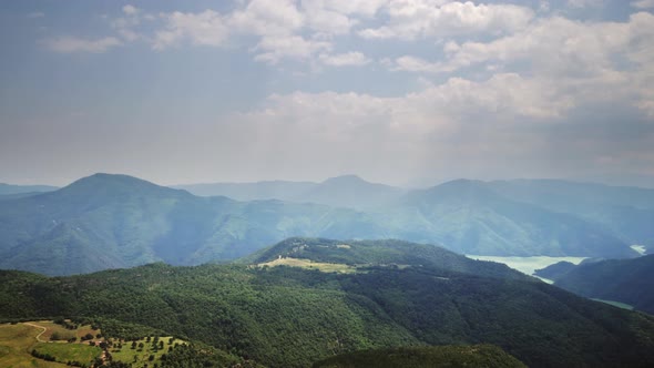 Scenic of Mountains From Santuari Del Far Catalonia Spain