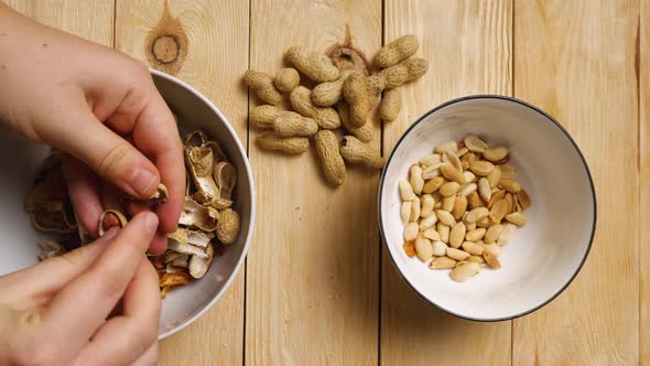 peanut cleaning, closeup, nut, goober, arachis, ingredient, groundnut, pile, seed, hand, heap, dry,