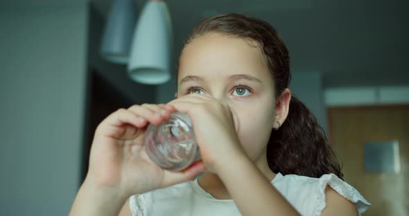 Little Boy Child Drinking Milk