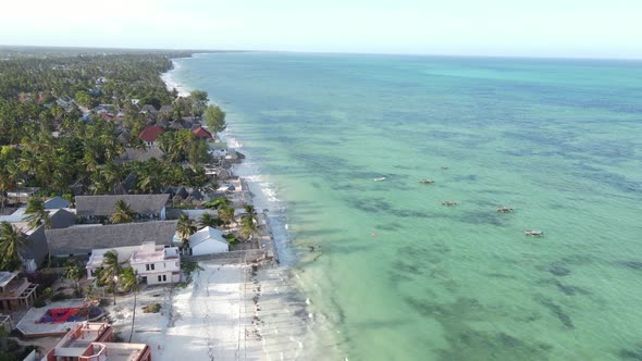 Ocean Landscape Near the Coast of Zanzibar Tanzania