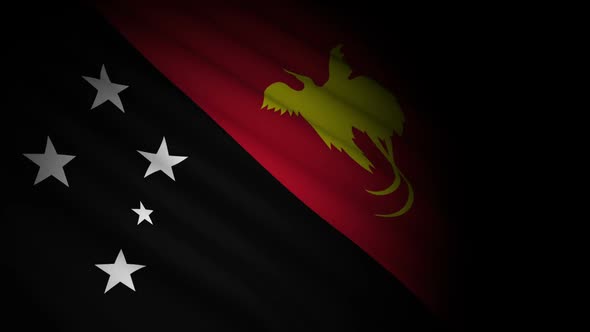 Papua New Guinea Flag Blowing in Wind alt