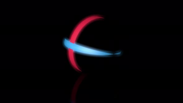 Abstract Background Glow Blue and Red Color Looped Animation 4K