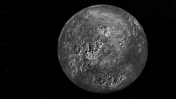 4K Camera flies around Mercury.  alt