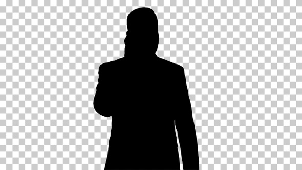 Silhouette Businessman, Alpha Channel alt