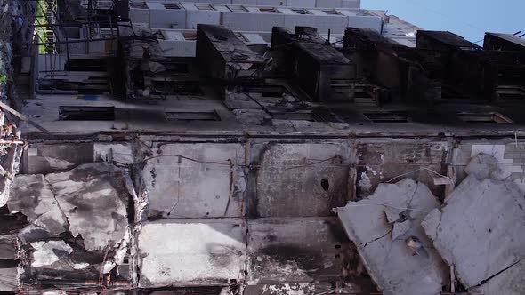 Vertical Video of the Destruction in Borodianka Ukraine During the War