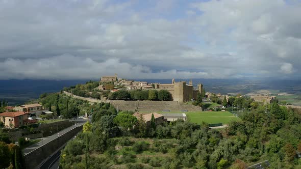 View of Montalcino and Val d'Orcia, Tuscany, Italy