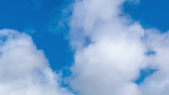 Time Lapse of Moving Clouds in Blue Sky