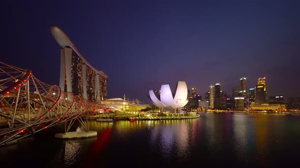 Singapore Downtown skyline in urban city in Asia. Skyscraper and high-rise buildings.