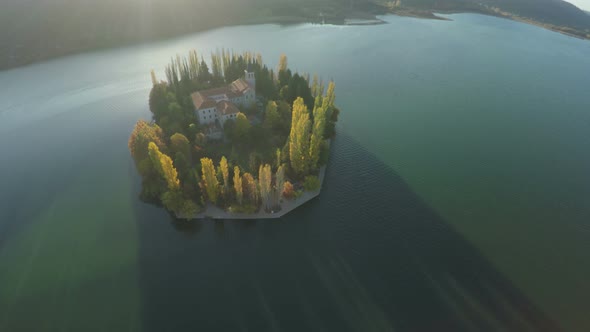 Fantastic aerial shot of Visovac Island