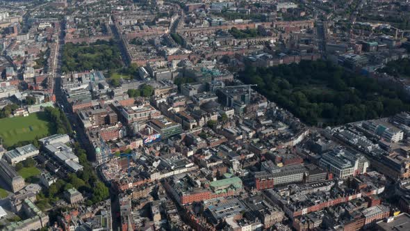 Aerial Panoramic Footage of Urban Neighbourhood