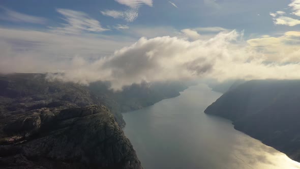 Beautiful Nature Norway over the Clouds