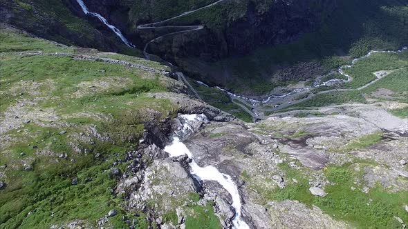 Waterfall from above, Norway