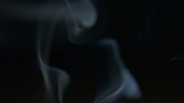 Smoke on black background, Slow Motion