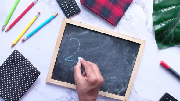 Mistake in Math Formula on Chalkboard, Education Concept