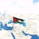 Jordan Map And Flag With Clouds - VideoHive Item for Sale