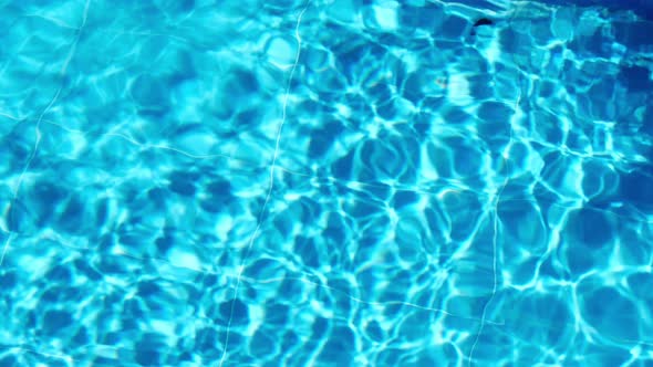 Blue Ripped Turquoise Water in Swimming Pool