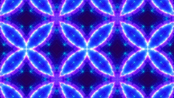 Blinking Blue Light Purple Kaleidoscope Loop 4K 11