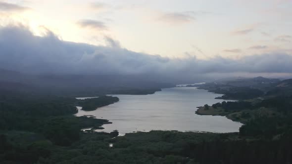 Clouds Over A Lake