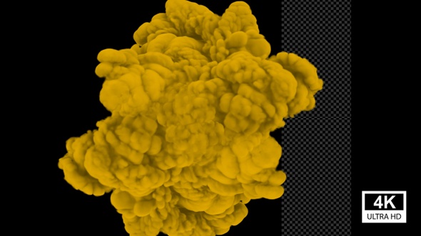 Exploding Yellow Smoke 4K alt