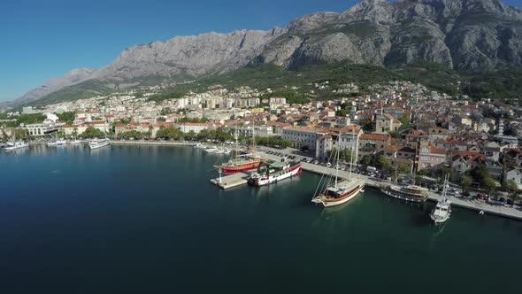 Aerial view of the coastline