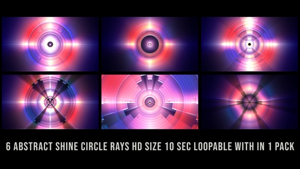 Abstract Shine Circle Rays Pink Pack V01