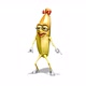 Fun Banana  Looped Dance on White Background - VideoHive Item for Sale