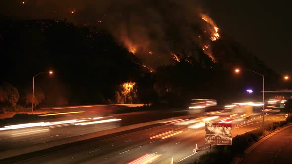 Hollywood Wild Fire Time Lapse
