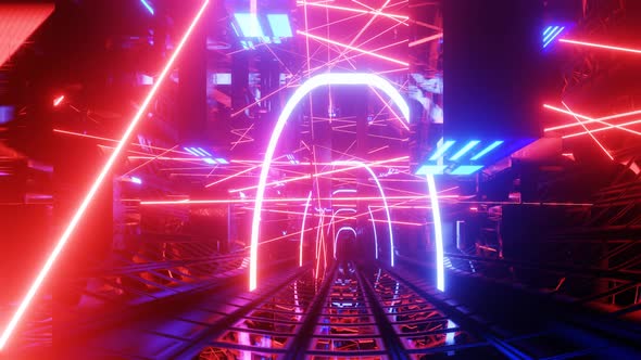 Hitech Neon Scifi Tunel