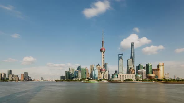 Time Lapse Of The Shanghai China Skyline