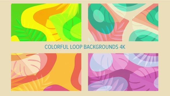 Colorful backgrounds  loop animation 4K