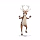 Cartoon Deer Dancing Modern Dance on White Background - VideoHive Item for Sale