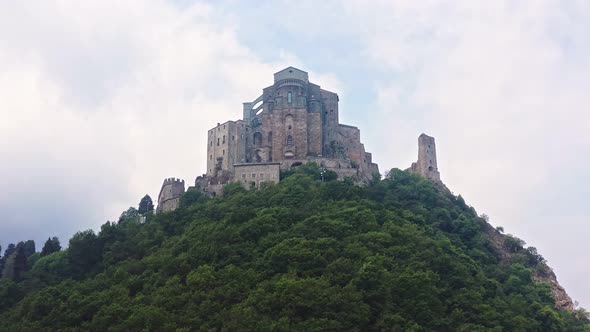 View of a Church at the Top of Mountain