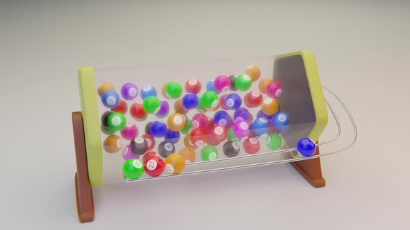 lottery, spinning balls, casino. 3D render
